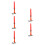 5Pcs Orange Plastic Safety Wands with LED Light Portable for Party Use 4