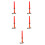 5Pcs Orange Plastic Safety Wands with LED Light Portable for Party Use 7