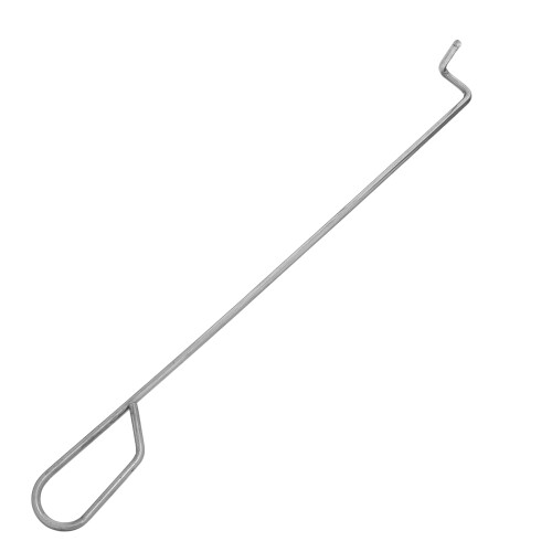 2Pcs Portable Stainless Steel Hooks Silver for Cooking Fireplace Tools 2