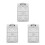 3Pcs Durable White PVC Basketball Coaching Clipboard for 8