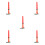 5Pcs Orange Plastic Safety Wands with LED Light Portable for Party Use 5
