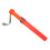 5Pcs Orange Plastic Safety Wands with LED Light Portable for Party Use 2