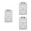 3Pcs Durable White PVC Basketball Coaching Clipboard for 5