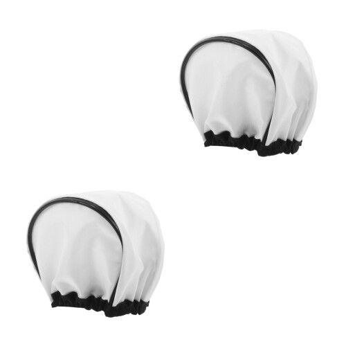 2Pcs Soft White Fabric Flashgun Diffuser Cap for Photography Light 2