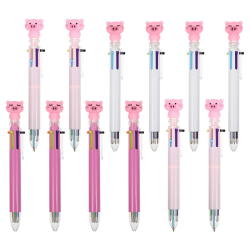 12pcs colored ballpoint pens for students school supplies