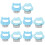 10Pcs Multi-Function Blue Pet Hair Combs Durable Grooming Brushes 4