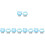 10Pcs Multi-Function Blue Pet Hair Combs Durable Grooming Brushes 3