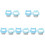 10Pcs Multi-Function Blue Pet Hair Combs Durable Grooming Brushes 2
