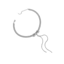 2 Pcs Bowknot Necklace Delicate Clavicle Chain Jewelry Gift For Girl