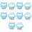 10Pcs Multi-Function Blue Pet Hair Combs Durable Grooming Brushes 5