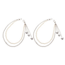 4St Hip-Hop Broekketting in Zilver, Multi-Layer Vlinder Design