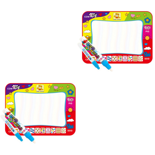 2 Sets Draagbaar Graffiti Bord Creatieve Tekendoek Schrijfdoek 2