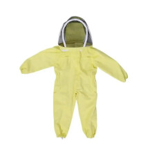 Kids Beekeeping Suit with AntiBee Protection, Breathable Organic Cotton, Tools Set, Yellow L