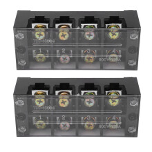 2 pezzi, porta-fili fissi da 100A 600V, 4 pin, doppia fila, in ghisa e PC