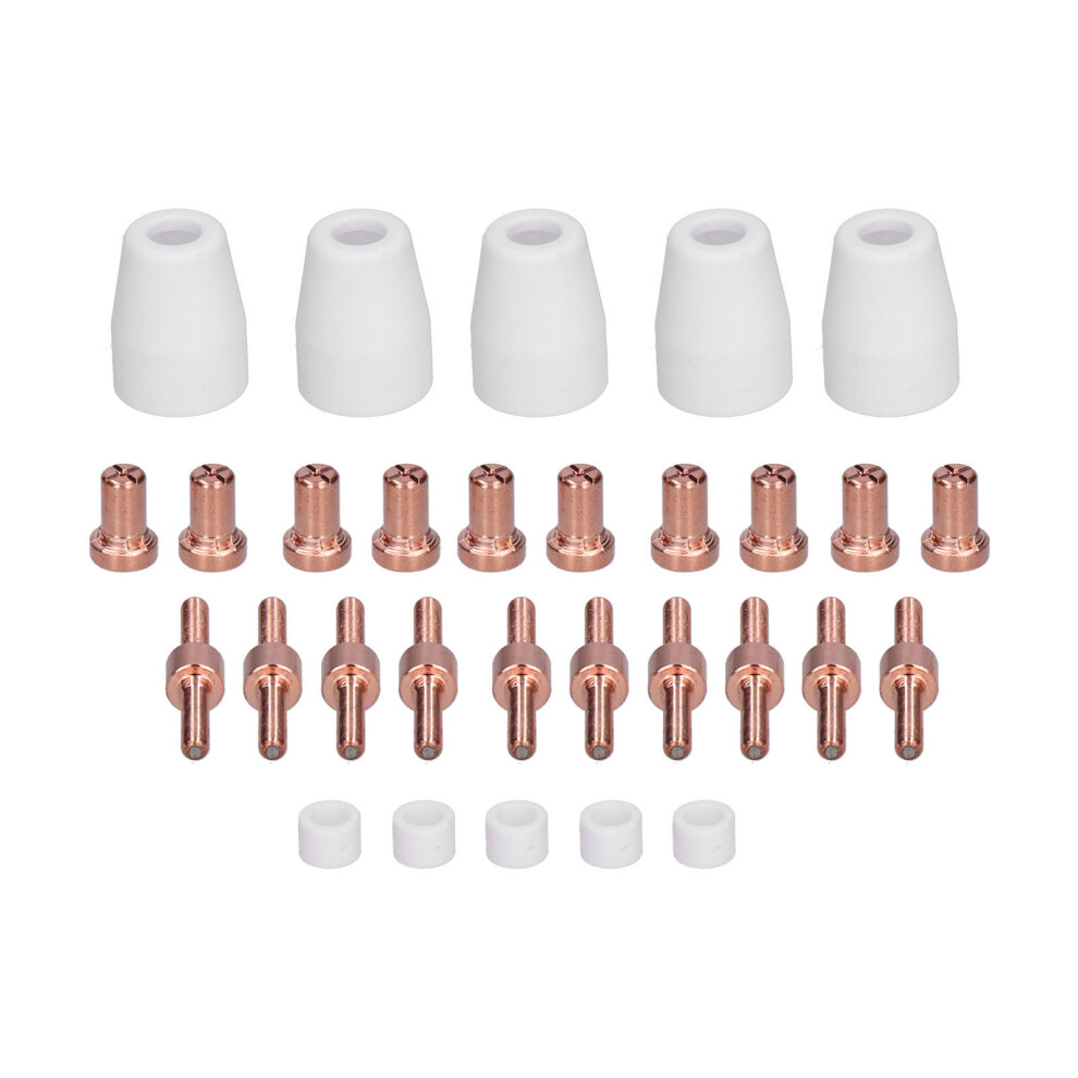 Plasma Cutter Consumables Alumina Ceramics Shield Cup Extended Electrode Durable Replacement For Lgk40 Cut40 Cut50 Ct312 Ct418 Ct520 Super200p 9358999933528