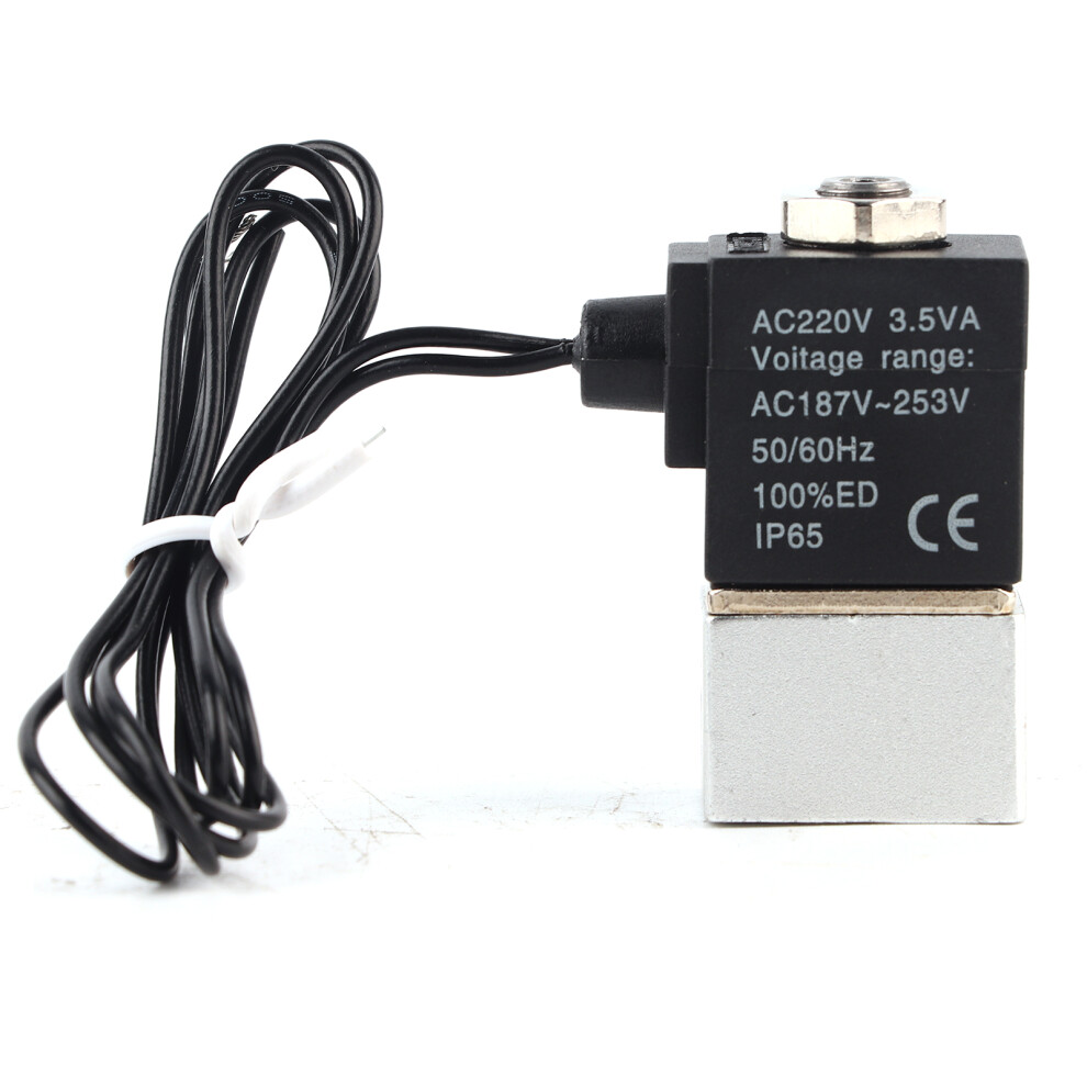 Electric Solenoid Valve Air Gas Liquid Water Compatible 2 Position 3 Way Stainless Steel High Pressure Range Zero Differential Anodized Aluminum 9358999934341