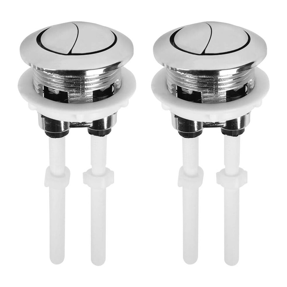 Toilet Tank Valve Push Button, Designed For Durability And Ease Of Use, Silver Color Matches Modern Bathrooms, Non-Toxic And Harmless Abs Material 9423501434524