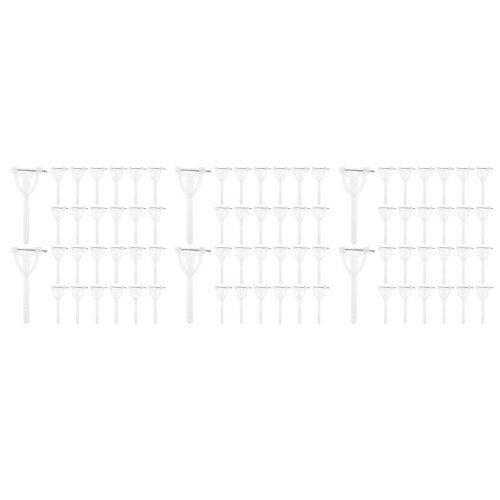 240Pcs Fabric-Friendly Triangle Brooch Pins Plastic Safety Pins White 2
