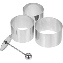 2 Sets Mousse Ring Tool Silver Platen Stainless Steel