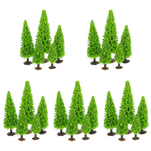 75Pcs Lightweight Plastic Iron Mini Trees for Train Scenery 2