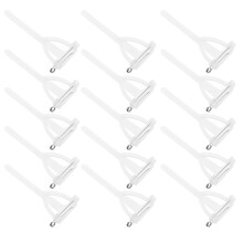 240Pcs Fabric-Friendly Triangle Brooch Pins Plastic Safety Pins White