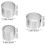 2 Sets Mousse Ring Tool Silver Platen Stainless Steel 10