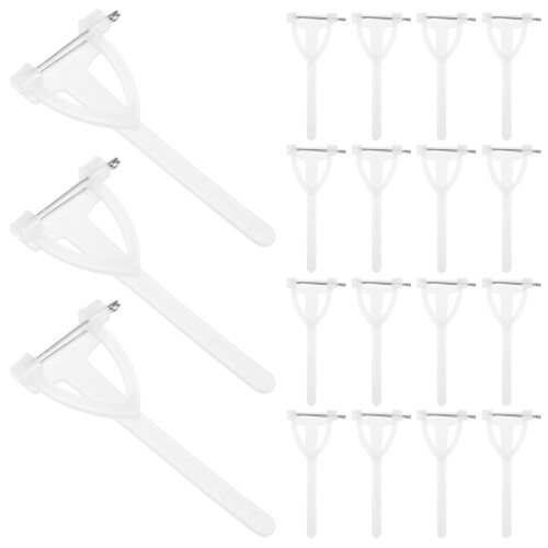 240Pcs Fabric-Friendly Triangle Brooch Pins Plastic Safety Pins White 1