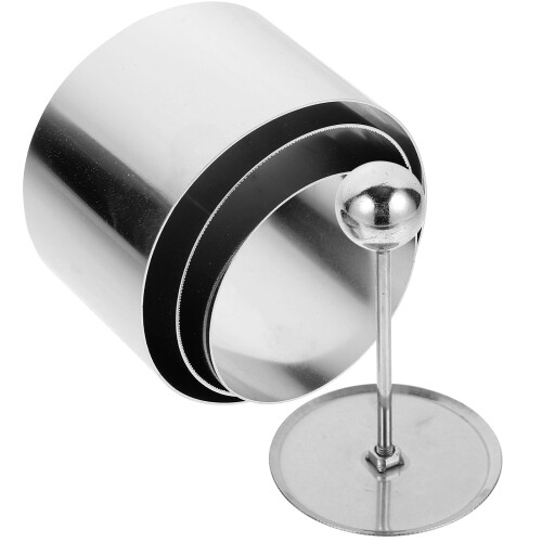 2 Sets Mousse Ring Tool Silver Platen Stainless Steel 1