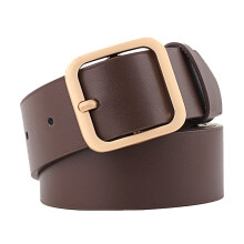2 Pcs Women Pu Belt Female Fully Adjustable Casual Belt Square Shape