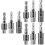 9pcs Socket To Drill Adapter Rotatable Hex Handle Drill Extension High Tool 4