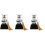 3pcs Mini Trophy Child Lettering Silver Gift Crystal 4