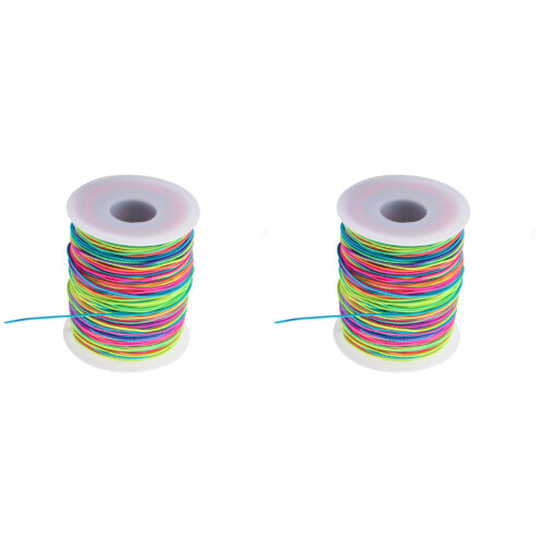 2 Rolls Elastic Beading Cord Craft Thread Stretch For Jewelry Making 1