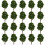 80Pcs Plastic Green Landscape Trees for Architectural Model Scenery 1