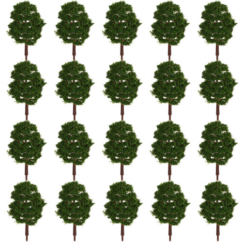 80Pcs Plastic Green Landscape Trees for Architectural Model Scenery