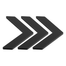 6Pcs Black Acrylic Restroom Directional Arrow Sign Stickers for Home