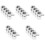 20Pcs Home Use Iron Bbq Sleeve Silver Practical Grill Accessories 5