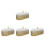 4Pcs Ramadan Candy Dish With Lid Oval Gold Metal Eid Mubarak Container 4