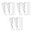 90Pcs Hidden Channel Valance Clips Clear Plastic for Blind Replacement 6