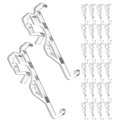 90Pcs Hidden Channel Valance Clips Clear Plastic for Blind Replacement 1