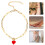 2 Pack Anklet For Women Decorative Bracelets Adjustable Heart Chain 9