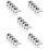 20Pcs Home Use Iron Bbq Sleeve Silver Practical Grill Accessories 10