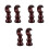6Pcs Solid Wood Curtain Rod Brackets Brown Wall Mount Hardware Set 4