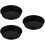 3Pcs Black Carbon Steel Baking Pans Nonstick Round Cookie Sheets 7