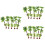 30Pcs Realistic Green Plastic Mini Landscape Tree Model for Decoration 7
