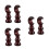 6Pcs Solid Wood Curtain Rod Brackets Brown Wall Mount Hardware Set 5
