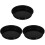 3Pcs Black Carbon Steel Baking Pans Nonstick Round Cookie Sheets 2