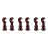 6Pcs Solid Wood Curtain Rod Brackets Brown Wall Mount Hardware Set 10