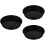3Pcs Black Carbon Steel Baking Pans Nonstick Round Cookie Sheets 6