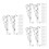 90Pcs Hidden Channel Valance Clips Clear Plastic for Blind Replacement 8