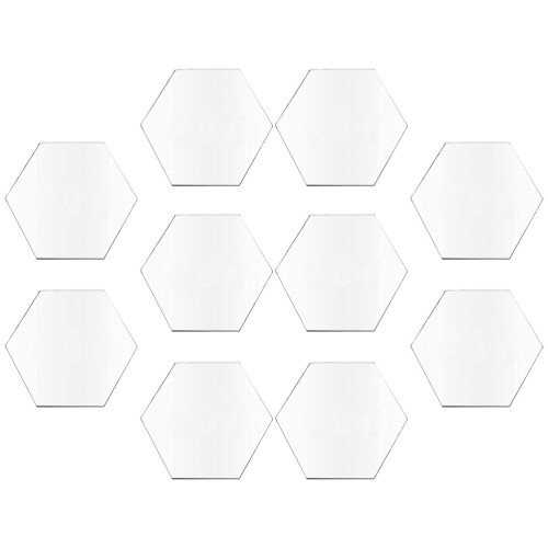 50 Pcs Acrylic Cards Multi-Function Clear Plates Kids Accessory